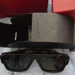 Prada Black and Brown Sunglasses